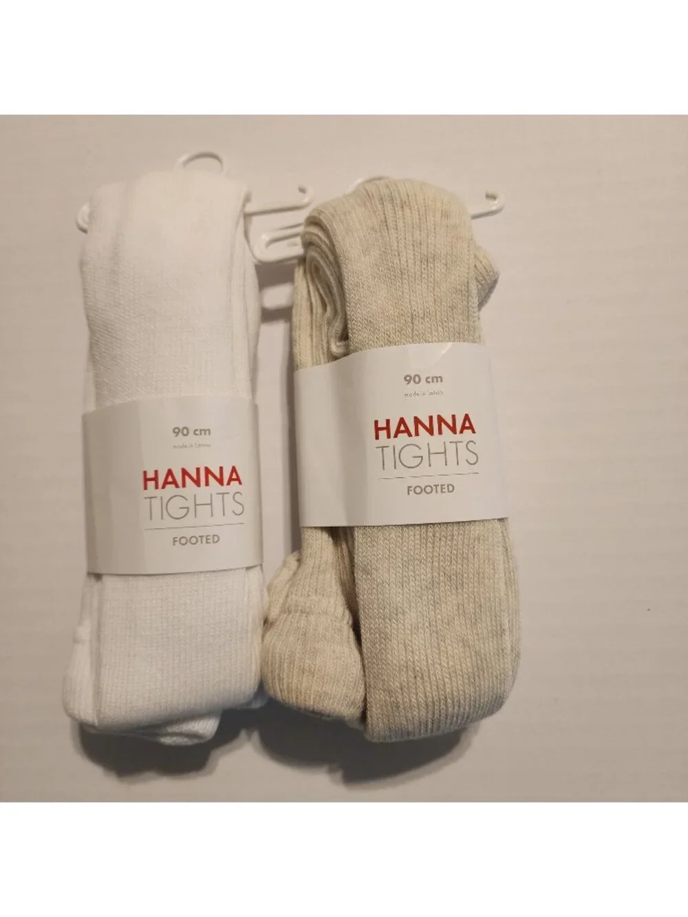 Hanna Andersson Footed tights bundle sz 90 / 3T white and oatmeal New